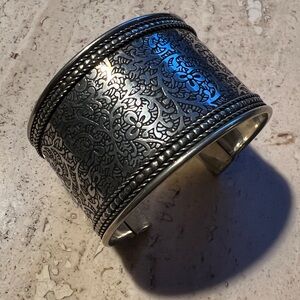 Intricate Silver Cuff Bracelet